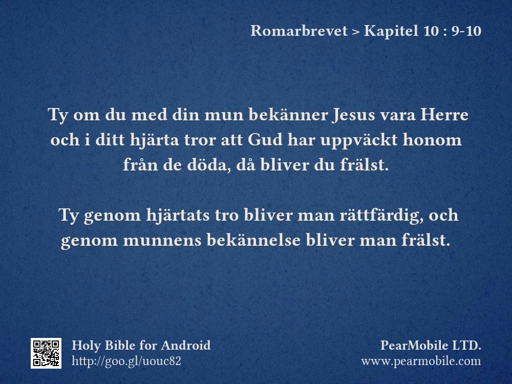 Romarbrevet, Kapitel 10:9-10